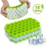 Silicone Honeycomb Ice Cube Tray 37-GRID Hexagon Mold Bpa-free Non-stick Easy-release Stackable Food Safe Freezer & Dishwasher Safe Ice Maker