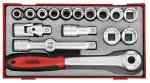 Teng Tools 17PC 1 2" Drive Socket Set 12 Point