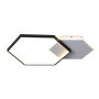 Modern Hexagon LED Ceiling Light 46W Sand Black & White Flush Mount