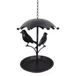 Antique Hanging Birdfeeder Steel Black
