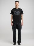 Mens Regular T-Shirt With Archival Print In Black - Black 3XL