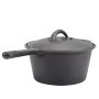 Chef's Choice Cast Iron Deep Pan Saucepan With Lid - 1.4L