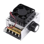 Scr Controller 4000W Scr Electric Voltage Regulator Dimmer Temperature Motor Speed Controller With Fan AC110V To 220V For Contro