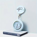 Retractable Nurse Quartz Pocket Watch With Brooch Clip - Ideal Gift For Doctors & Medical Staff Casual Style Alloy Case