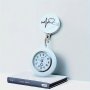 Retractable Nurse Quartz Pocket Watch With Brooch Clip - Ideal Gift For Doctors & Medical Staff Casual Style Alloy Case