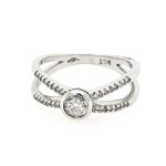 9CT White Gold Diamond Ring