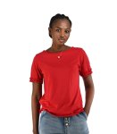 Double Frill Edge Top - Red Free
