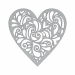 Chipboard Paisley Heart