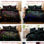 2 3PCS 3D Printed Duvet Cover Set With Pillowcases No Filler Geometric Honeycomb Pattern Soft Microfiber Bedding For Bedroom Gue