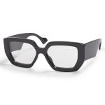 Black Oversized Temple Sunglasses