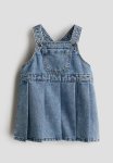 Denim Dungaree Dress - Denim Blue