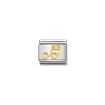Composable Classic Link White Musical Note With Stones