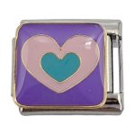 Heart Purple 9MM Charm
