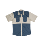 Delta Two Tone Bush Shirt Stone & Navy