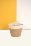 Jute Block Hanging Planter Basket - Medium