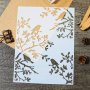 DIY Layering Stencils: Unique Sparrows On Branches Painting Scrapbooking Coloring And Embossing - Perfect Decorative Template For Personalized Album Designs