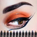 Multi-color Shimmer Eyeshadow Stick Set Long-lasting Waterproof Metallic Highlighting Eye Shadow Pencils Natural Makeup Effect V