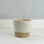 Mia Melange - Large Planter - Jute White & Tan - 21CM