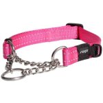Rogz Utility Control XXL Dog Chain Collar - Pink Reflective Waggs Online Pet Shop