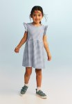 Ribbed Jersey Dress - Blue Multi