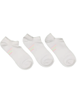 3 Pack White Ankle Socks - One Size White