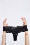 LaCie Lace Thong - One Size Chocolate