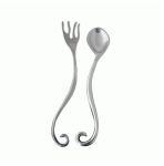 2-PIECE Swirl Salad Server Aluminium
