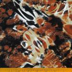 Scuba Crepe Burnt Red Abstract Printed