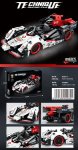 486 Piece Technique Pull Back Racing Car Building Block Set White