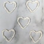 White Resin Branch Heart Medium White X5