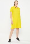 Polo Plus Kathy Short Sleeve Basic Golfer Dress - Yellow