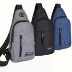 1PC Oxford Cloth Chest Bag For Men Waterproof Adjustable Crossbody With Earphone Cables Hole Portable Versatile Daypack For Goin