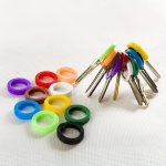 4 10PCS Silicone Key Cap Label Plastic Key Identification Rings Silicone Key Cap Cover Rings