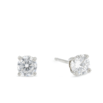 Sterling Silver Cubic Zirconia Round-cut Stud Earrings