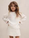 Eloisa Girls Lace Trim Blouse - 10-12 Yrs Porcelain