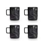 Carrol Boyes 4 Piece 375ML Radiant Mug Set Black