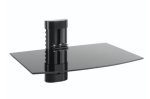 Volkano Steel Series Aluminium- Steel And Tempered Glass Single Shelf Unit