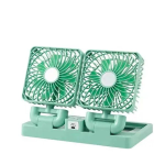 Ashcomonline Rechargeable Dual Head Solar Powered Fan A+ 12 Mm 7 Blade Table Fan