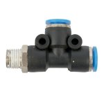 AirCraft Pu Hose Fitting Tee 6X6MM X 1 8"M