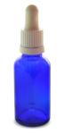 100ML Blue Glass Aromatherapy Bottle With Pipette - White 18 110