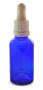 100ML Blue Glass Aromatherapy Bottle With Pipette - White 18/110