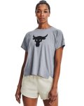 Women's Project Rock Bull Short Sleeve - Steel Light Heather Sm