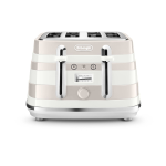 Delonghi – Avvolta Class 4 Slice Toaster – Graceful White