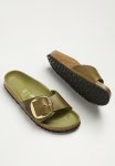 Birkenstock Madrid Big Buckle Oiled Leather Narrow - Green Olive