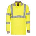 Polo FR77-FLAME Resistant Anti-static Hi-vis Long Sleeve Shirt