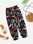 Letters Print Loose Lantern Pants Casual High Waist Fashion Comfy Spring Summer Pants Women's Clothing