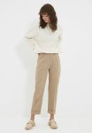 High Waist Pleated Detailed Trousers - Mink