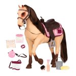 Poseable 20" Horse - Morgan With Accessories Fits 18" Dolls