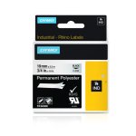 Dymo Original Ind-tape For Rhino 19MM X 5.5M Permanent Polyester Black On Clear - At A Discount