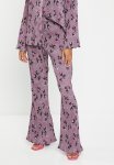 Printed Plisse Trousers - Cherry Print
